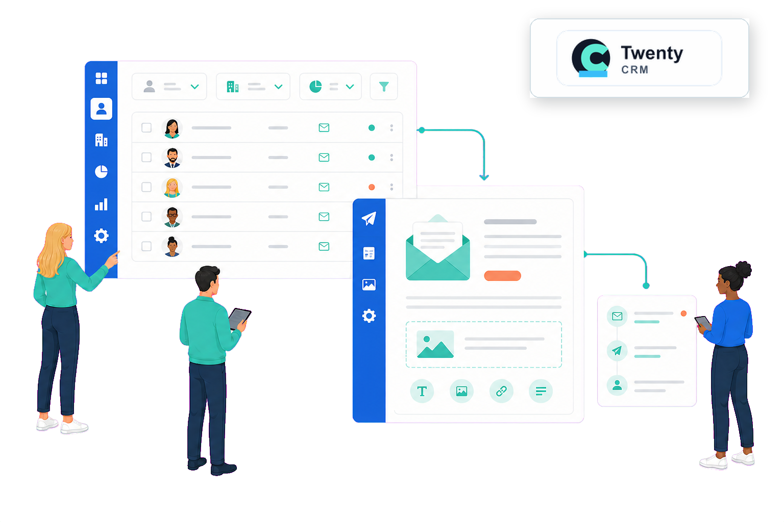 Twenty People, Newslettergestaltung und CRM-Notes als verbundener Prozess