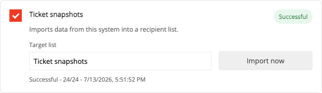 Successfully imported Zammad ticket snapshots in mailfino.